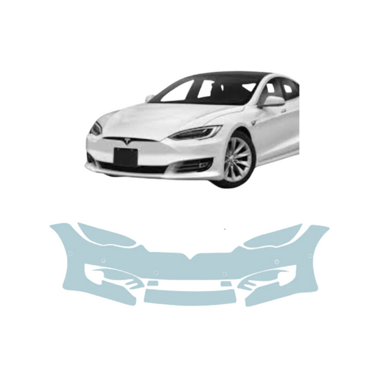 2016-2020 Tesla Model S Front Bumper Precut Paint Protection Film Clear PPF