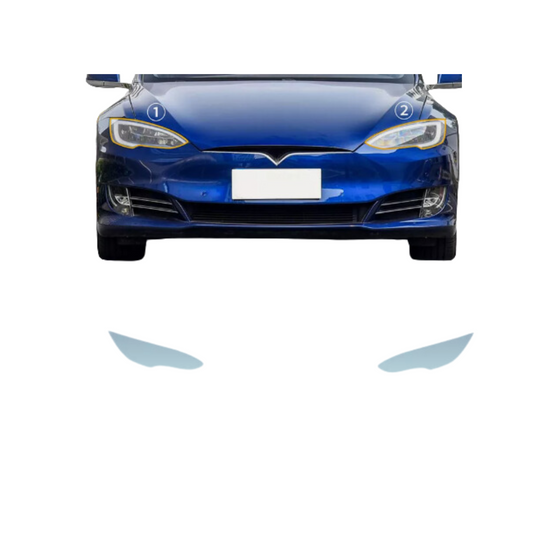 2016-2020 Tesla Model S Headlight Precut Paint Protection Film Clear PPF TPU