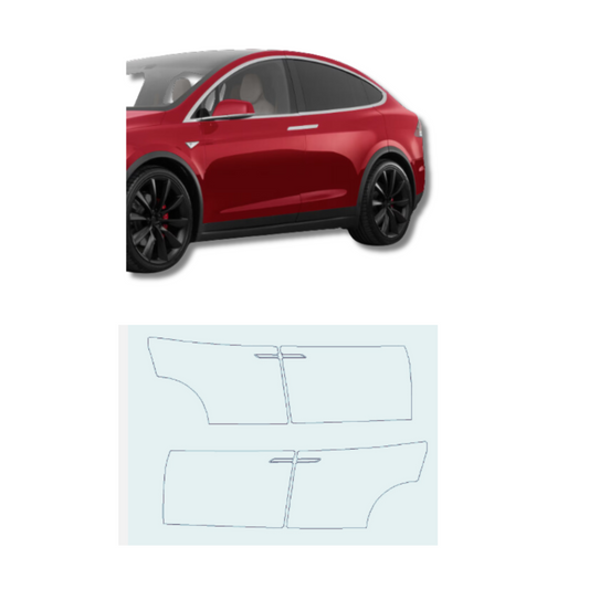 2016-2024 Tesla Model X Doors (wrapped edge) and Door Handles PreCut Paint Protection Film Clear Bra PPF