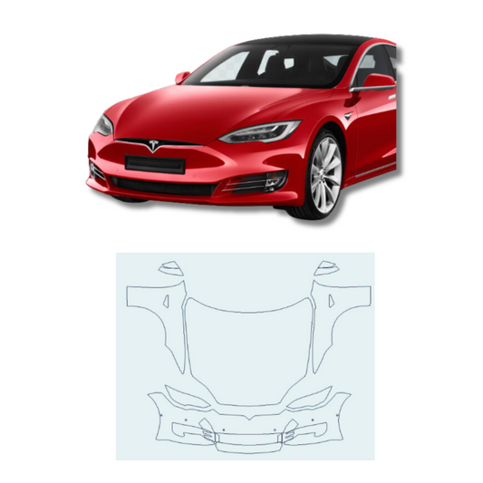 2017-2020Tesla Model S  PreCut Full Hood, Full Fender Paint Protection Film Clear Bra PPF
