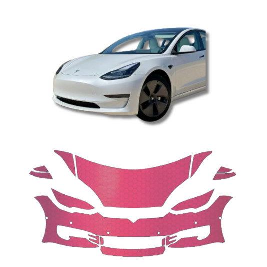 2017-2021 Tesla Model S Partial Hood, Partial Fender PreCut Paint Protection Film Clear Bra PPF