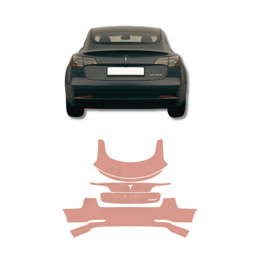 2017-2023 Model 3 Full Rear PreCut Paint Protection Film Clear Bra PPF