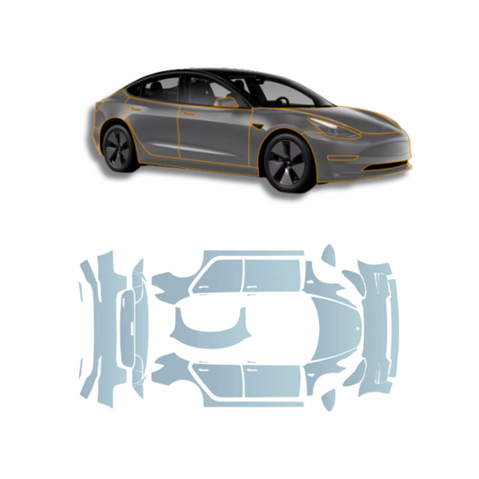 2017-2023  Tesla Model 3 Full Car Precut Paint Protection Film Clear PPF TPU