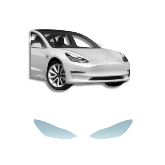2017-2023 Tesla Model 3 Headlights TPU Pre-Cut Paint Protection Film Clear PPF