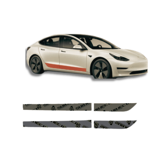 2017-2023Tesla Model 3 Pre-Cut Lower Door Paint Protection Clear Film PPF