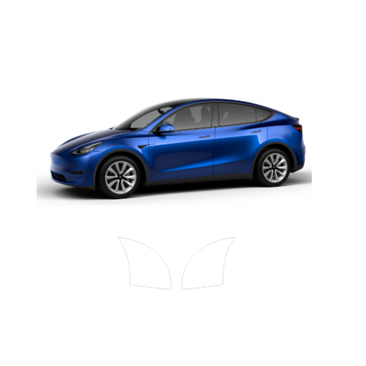 2019-2023 Tesla Model Y Rear Door Flare Paint Protection Film Clear Bra PPF