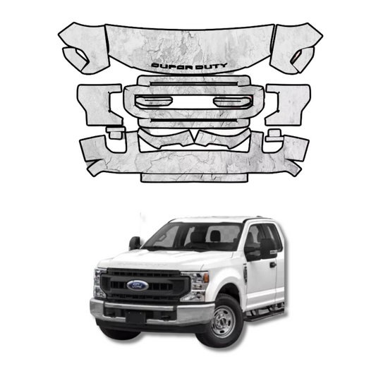2020-2022 Ford SuperDuty F-250 XL Pre-Cut Paint Protection Film Clear Bra PPF