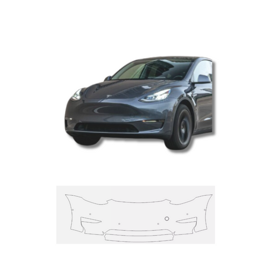 2020-2022 Tesla Model Y Front Bumper PreCut Paint Protection Film Clear Bra PPF