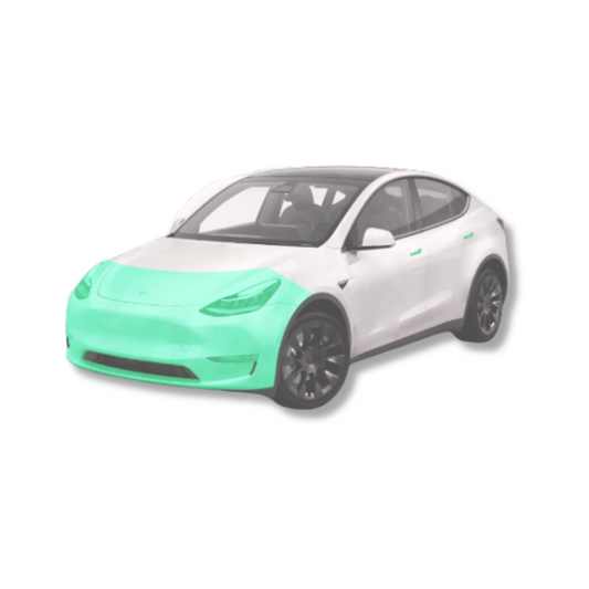 2020-2024 Tesla Model Y Front Bumper and Headlights Paint Protection Film Clear Bra PPF