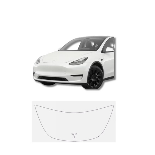 2020-2024Tesla Model Y Partial Hood  PreCut Paint Protection Film Clear Bra PPF