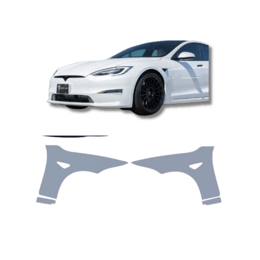 2021-2023 Tesla Model S Pre-Cut Full Fenders Paint Protection Film Premium TPU PPF