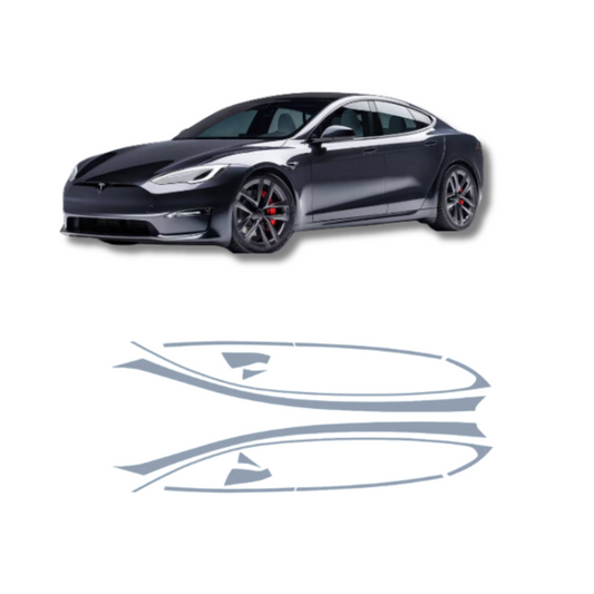 2021-2023 Tesla Model S Pre-Cut Full Pillars Paint Protection Film Premium TPU PPF