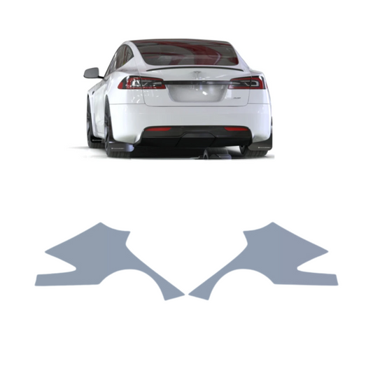 2021-2023 Tesla Model S Pre-Cut Rear Quarters Paint Protection Film Premium TPU PPF