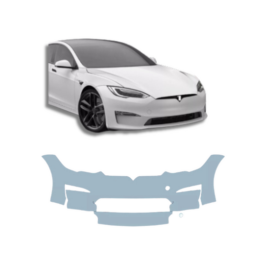 2021-2024 Tesla Model S Plaid  Front Bumper Paint Protection Film PreCut PPF