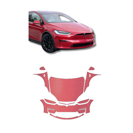 2023-2024 Tesla Model X  Full Bumper, Full  Hood and Fenders, Mirrors, and Headlights  Paint Protection Film Clear Bra PPF