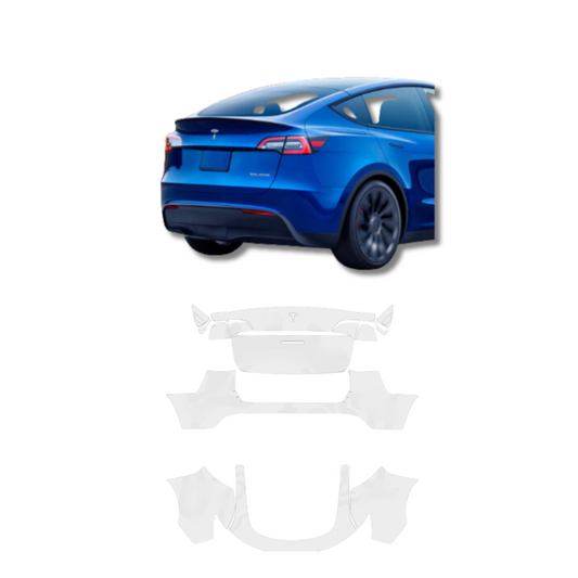 2023-2024 Tesla Model Y Rear Bumper, Lift Gate, and  Rear Quarter Panels Paint Protection Film Clear Bra PPF