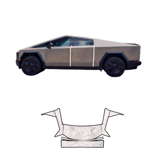 2023 Tesla Cybertruck Frontal Pre-Cut Paint Protection Film Clear Bra PPF