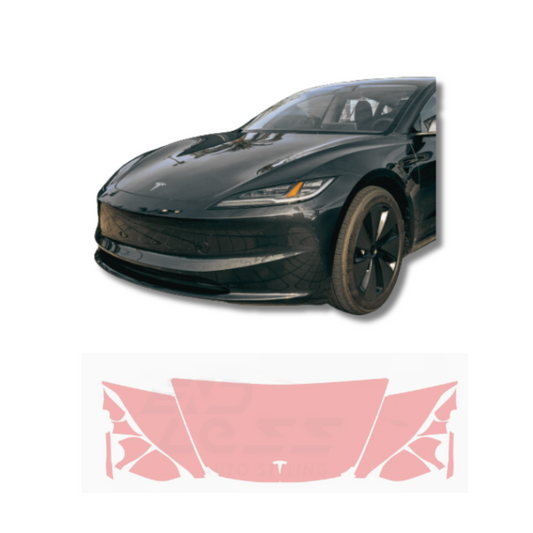 2024 Model 3  Hood, Fender, and Mirrors PreCut Paint Protection Film Clear Bra PPF
