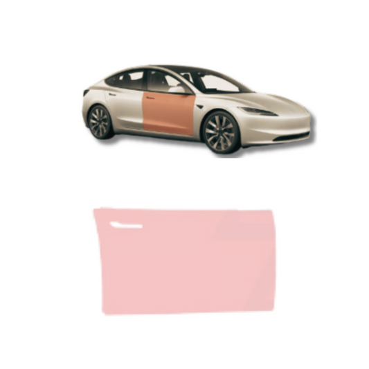 2024 Model 3 Passenger Door PreCut Paint Protection Film Clear Bra PPF