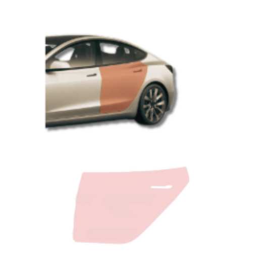 2024 Model 3 Rear Driver Door PreCut Paint Protection Film Clear Bra PPF