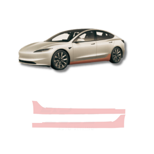 2024 Model 3 Rockers PreCut Paint Protection Film Clear Bra PPF