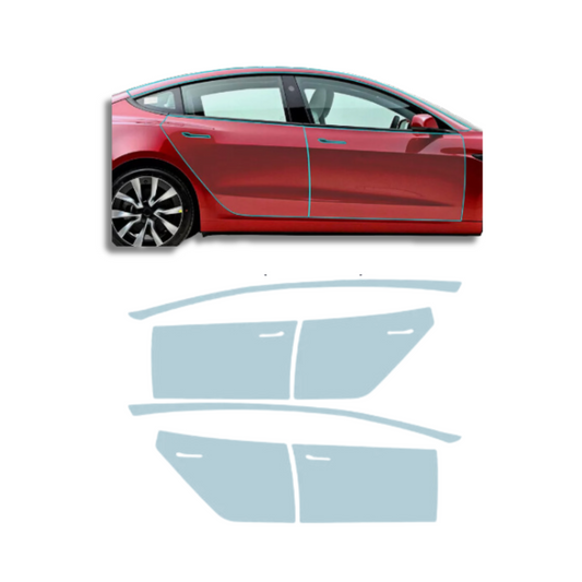 2024 Tesla Model 3 Highland  Doors Precut Paint Protection Film PPF TPU