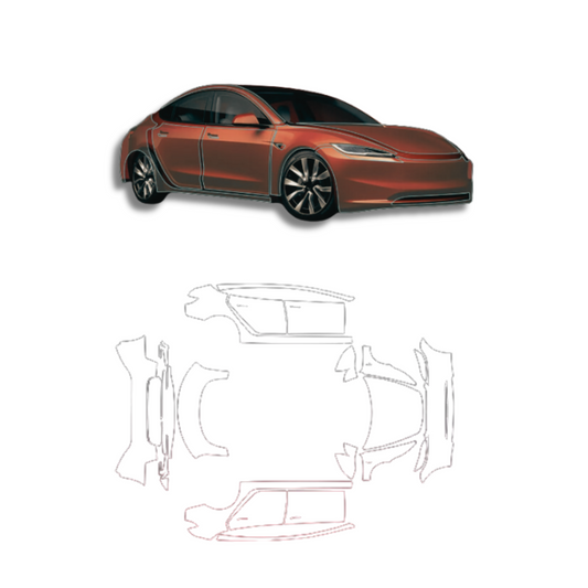 2024 Tesla Model 3 Highland Full Car Precut Paint Protection Film Clear PPF