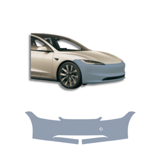 2024 Tesla Model 3 Pre-Cut Front Bumper Paint Protection Clear Film Premium PPF