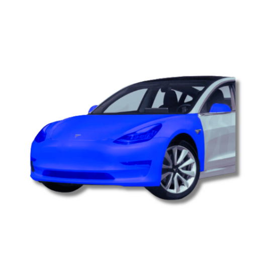 2023-2024 Tesla Model 3 Full Hood and Bumper, Full Fenders, Mirrors and Head Lights Paint Protection Film Clear Bra PPF