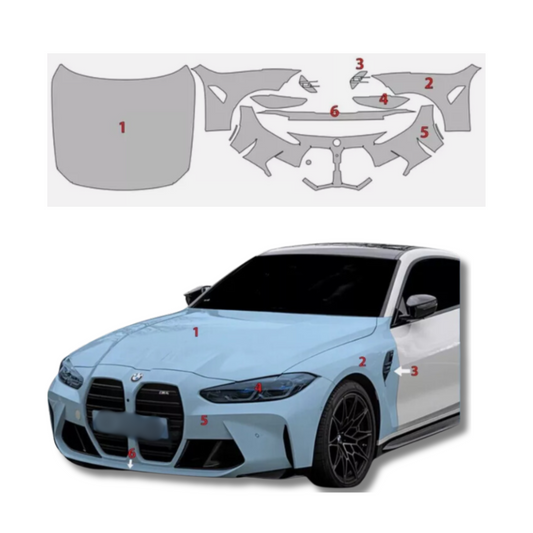 2020 2021 2022 2023 BMW M4 Pre-Cut PPF Clear Bra Pre-Cut PPF
