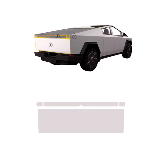 2024 Tesla Cybertruck Rear Trunk Precut Paint Protection Film Clear Bra PPF