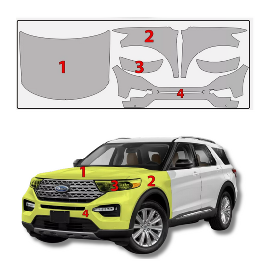 2020-2023 Ford Explorer Pre-Cut Paint Protection Film Clear Bra PPF