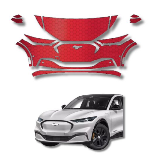 2021-2024 Ford Mustang Mach E Pre-Cut Paint Protection Film Clear Bra PPF