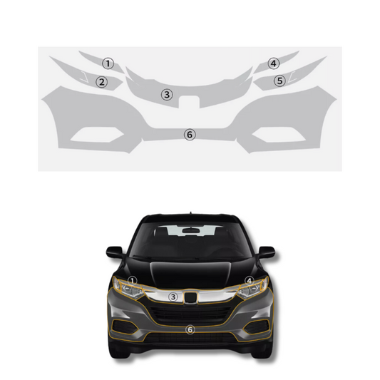 2019-2022 Honda HR-V Front Bumper Precut Paint Protection Film Clear Bra PPF