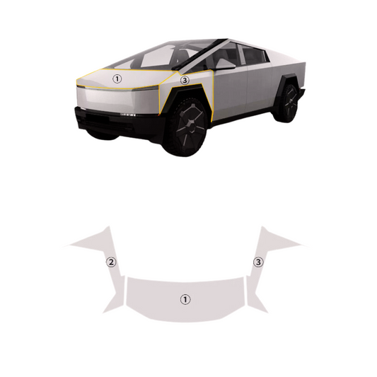 2024 Tesla Cybertruck Hood Fender Precut Paint Protection Film