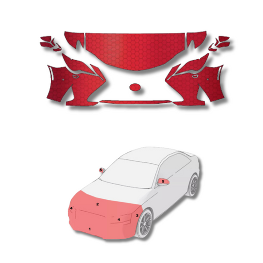 2019-2024 Lexus RC Pre-Cut Paint Protection Film Clear Bra PPF