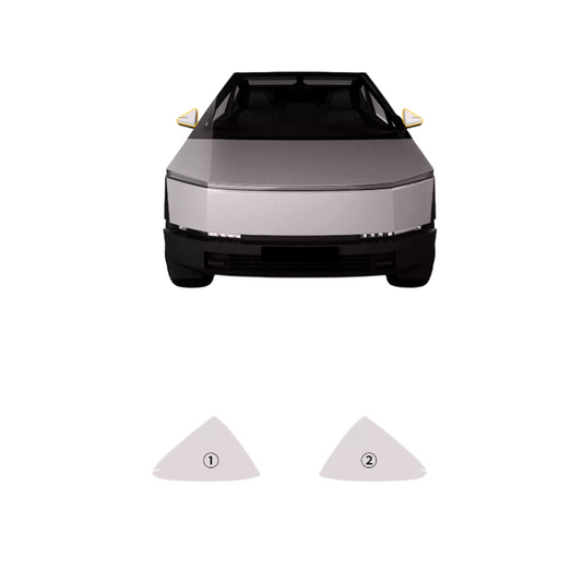 Rearview Mirror Precut Paint Protection Film Clear PPF For Tesla Cybertruck 2024