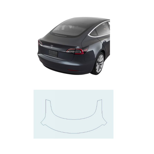 Tesla Model 3 Upper Trunk PreCut Paint Protection Film Clear Bra PPF